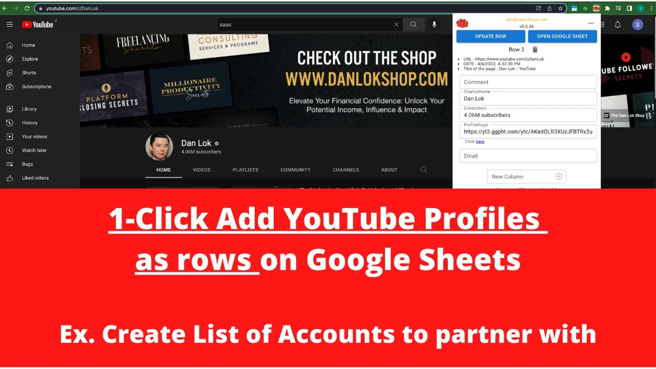 Salesforza Gmail Mail Merge & CRM sync to GSheets - Chrome Extensions Suite - 12 Months Subscription